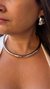 Choker Metal Folheado Prateado