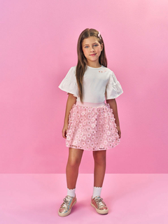 CONJUNTO CINTI BLUSA E SAIA DE TULE 3D - comprar online