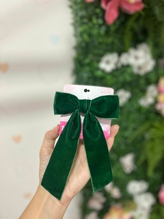 LAÇO VELUDO COM PONTAS VERDE - comprar online