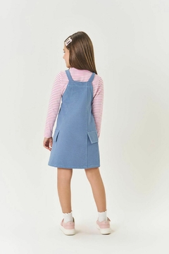 CONJUNTO SALOPETE JEANS CINTI 12352 - comprar online