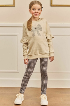 CONJUNTO KUKIE BEGE PIED DE POULE 79631