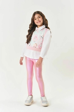 CONJUNTO 2 PEÇAS COM CALÇA METALIZADA
