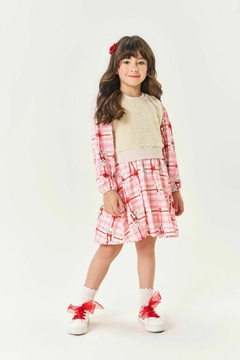 VESTIDO COM COLETE DE PELINHO 12330