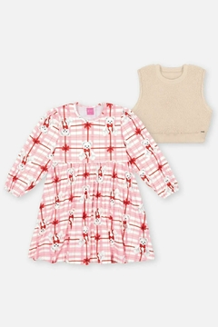 VESTIDO COM COLETE DE PELINHO 12330 na internet