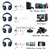 Imagem do Wired Bass Stereo Headphones, Gaming Headsets, Over-Head Fone de ouvido, Laptop