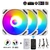 Imagem do Wovibo-PC Computer Cooling Case Radiator, Fan Cooler, RGB, ARGB, PWM, 4Pin, 5V,