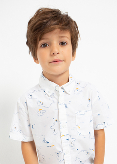 Camisa de manga corta estampada con algodón sostenible para niño - comprar en línea
