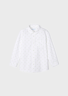 Camisa de manga larga estampada con algodón sostenible para niño