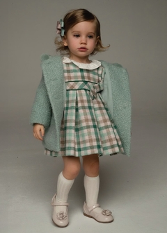 Vestido cuadros cuello holán bebé - comprar en línea