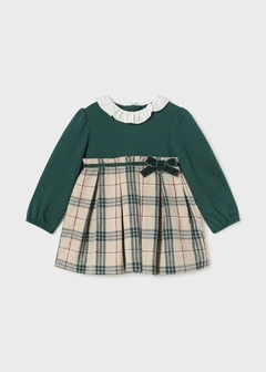 Vestido combinado cuadros bebé