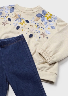 Conjunto legging vaquero y sudadera bebé - comprar en línea