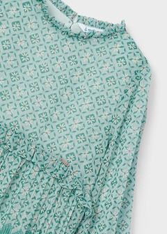 Vestido estampado gasa plisada niña - comprar en línea