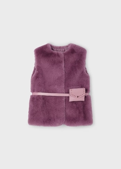 Chaleco pelo con cinturón niña - keka moda infantil