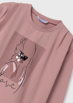 Playera detalle lentejuelas chica - comprar en línea
