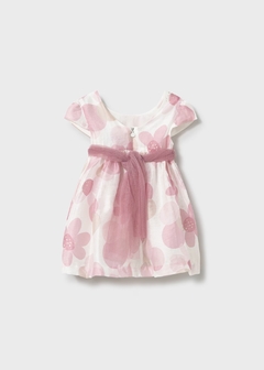 Vestido estampado con fajín tul bebé - comprar en línea