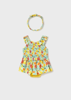 Conjunto 3 piezas estampado con diadema bebé en internet