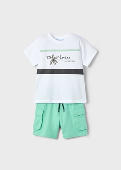 Conjunto bermuda cargo y playera niño