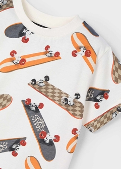 Playera estampada patineta niño - keka moda infantil