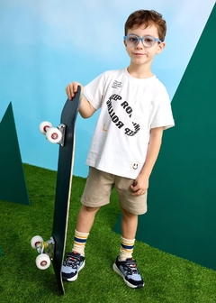 Conjunto bermuda y camiseta texto niño - comprar en línea