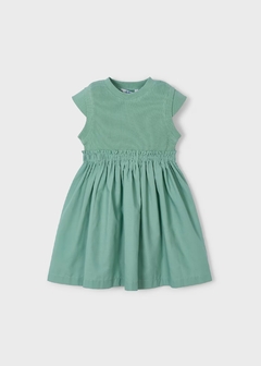 Vestido combinado canalé niña - keka moda infantil