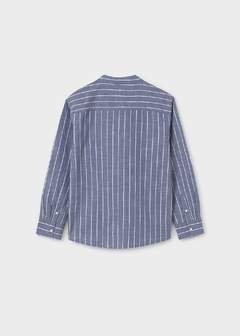 Camisa manga larga cuello mao chico en internet
