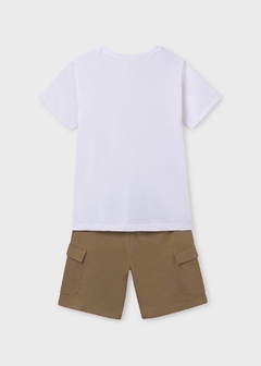 Conjunto bermuda y camiseta cuello panadero chico - keka moda infantil