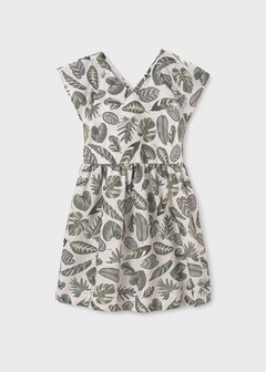 Vestido estampado abertura espalda chica - comprar en línea