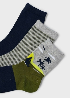 Pack 3 calcetines largo con estampado en algodón para niño - comprar en línea