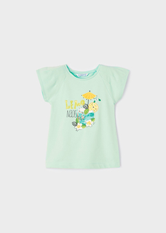 Camiseta manga corta con motivo estampado de algodón para niña - comprar en línea