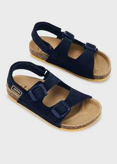 Sandalia de piel con triple velcro para niño - comprar en línea