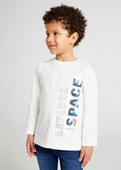 Camiseta m/l embossed space