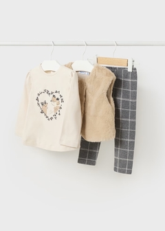 Conjunto 3 piezas chaleco pelo bebé