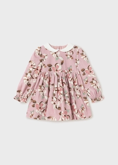 Vestido estampado terciopelo bebé