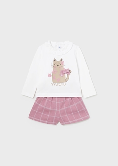 Conjunto 2 piezas short cuadros bebé