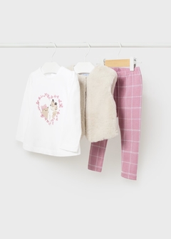 Conjunto 3 piezas chaleco pelo bebé