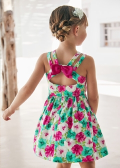 Vestido flores moño espalda niña - comprar en línea