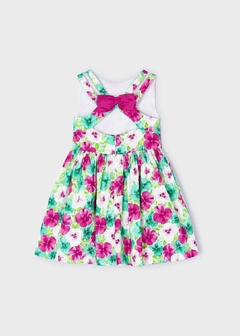 Vestido flores moño espalda niña - keka moda infantil