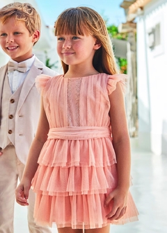 Vestido tul plisado niña