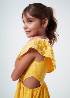Vestido asimétrico bordado chica - comprar en línea