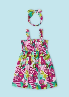Vestido con diadema voile niña - keka moda infantil
