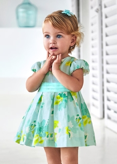 Vestido flores lino bebé