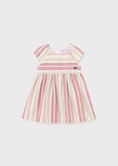 Vestido rayas lino bebé
