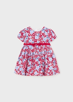 Vestido estampado satén bebé