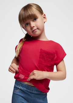 Playera bolsillo croché niña en internet