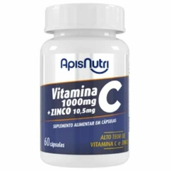 Suplemento de Vitamina C + Zinco 1.100mg 60 Cáps - ApisNutri