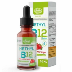 Vitamina B12 - Methyl Gotas 30 ml - Sabor Morango Unilife