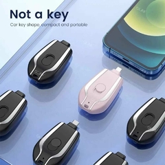 Carregador De Chaveiro Portátil Para IOS - iPhone Android | 1500mAh Ultra-Compacto Mini Carregamento Rápido na internet