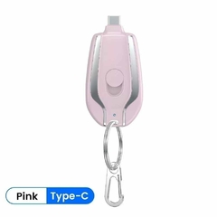 Carregador De Chaveiro Portátil Para IOS - iPhone Android | 1500mAh Ultra-Compacto Mini Carregamento Rápido