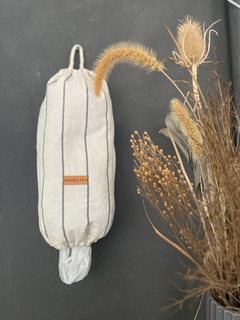 GUARDA BOLSAS. Rayas grises finitas. - tienda online