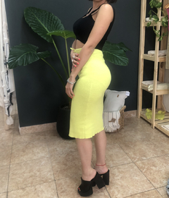 POLLERA DE HILO VERDE LIMA